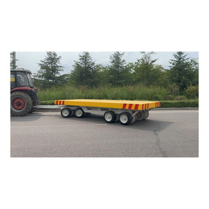Heavy-duty 40ft High Steel High Bed Two Axles Flatbed Container Trailer for Reliable Transport Solutionsck Design - Product Image 1