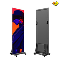 Pantalla LED para Póster Qray P2.5/P1.86 a Todo Color, Interior/Exterior, Ultrafina, Portátil, para Publicidad Digital, Animación y Comercio