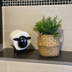 Porte-<span class=keywords><strong>papier</strong></span> <span class=keywords><strong>toilette</strong></span> amusant en résine en forme de <span class=keywords><strong>mouton</strong></span>, design détachable, couleur noire, décoration créative pour la maison - Product Image 2