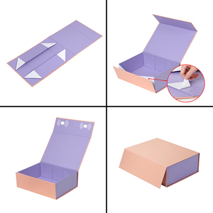 Ontwerp uw eigen logo op een vouwbare magnetische cadeauverpakking van papier met een binnenverpakking van papier, zijde, plastic of spons. - Product Image 4