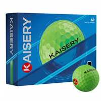 Balles de golf blanches professionnelles brillantes, lot de 12, boîte cadeau, vente en gros, logo personnalisé, balles de golf d'entraînement