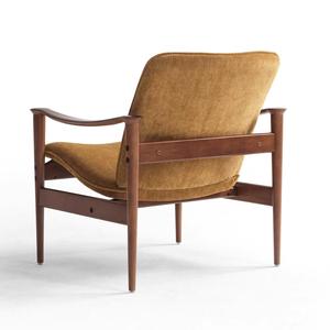 <span class=keywords><strong>Fauteuil</strong></span> simple en bois massif, rétro, unique, écologique, durable, en lin, pour la maison, l'appartement, la villa, l'hôtel, le café - Product Image 4