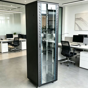 <span class=keywords><strong>Armoire</strong></span> de <span class=keywords><strong>serveur</strong></span> acoustique <span class=keywords><strong>insonorisée</strong></span> 19 pouces 12U 14U 18U 32U 37U 42U, coffret réseau avec porte frontale en verre pour usage bureautique - Product Image 1