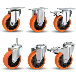 Ruedas Giratorias de PVC de 4 y 5 Pulgadas para Carritos de Mesa, con Bloqueo, Resistentes, para Muebles - Product Image 6