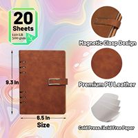 Carnet de croquis professionnel pour aquarelle avec reliure à 6 anneaux, 20 feuilles, papier 300 g/m² (140 lb) 100 % coton, sans acide, pressé à froid, journal d'art