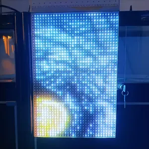 Proveedor de Shenzhen, pantalla de película flexible, pantalla de película de cristal transparente, vídeo LED autoadhesivo para vidrio