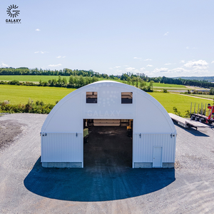 Struktur Bangunan Peternakan Terbaik untuk Kandang Sapi dan Kambing, Rangka Logam Berlapis PVC Biaya Rendah, Atap Kain, Kit Kandang Mirip Garasi - Product Image 5