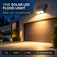 Projecteur solaire extérieur IP65 de sécurité avec LED haute luminosité 3CCT, matériau ignifuge V0, garantie 3 ans pour jardin et terrasse