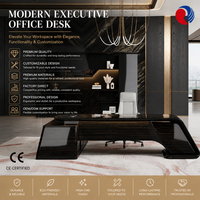 Bureau de direction, mobilier de bureau, bureau de PDG, table de luxe, design moderne pour usage professionnel
