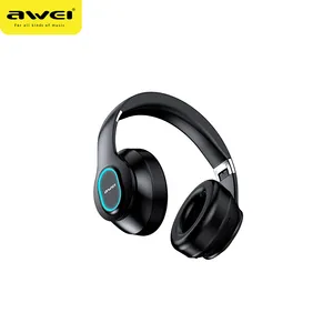 Grosir Pabrik Awei Headset Gaming nirkabel A100BL Headphone Gamer Bluetooth berkabel 3.5mm dengan mikrofon