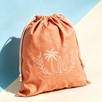 Sac en toile écologique recyclable avec cordon de serrage et coutures renforcées, pochette de rangement durable pour l'extérieur, idéal pour les loisirs créatifs et les cadeaux