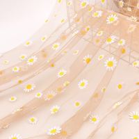 Robe avec imprimés marguerites pour filles, nouvelle collection 2021, tissu en dentelle optique