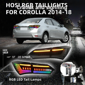 ชุดไฟท้าย TYPY RGB LED สำหรับ Toyota Corolla Altis ปี 2014-2018 สีรมควัน พร้อมไฟท้ายแบบอัพเกรด DRL แอนิเมชั่น - Product Image 2