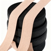 Ruban élastique antidérapant noir à faible MOQ avec motif à pois en silicone pour vêtements et sous-vêtements XHS001