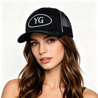Topi Trucker Kanvas Katun Bordir Custom untuk Grosir, Topi Jaring Fashion Olahraga untuk Aktivitas Pantai dan Luar Ruangan