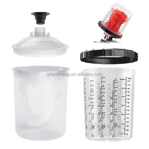 Vaso Mezclador de Pintura Neumático HVLP de 400 ml, Kit Completo, Vaso Desechable para Pistola de Pintura con Revestimientos y Sistema de Tapa - Product Image 4
