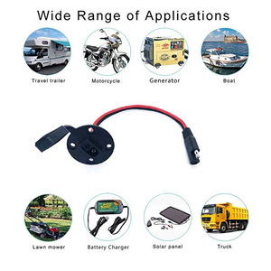 Cabo Conector SAE de 12V-24V à Prova de Intempéries com Porta Lateral SAE para Conector SAE de 2 Pinos com Tampa, Chicote de Fios para Conector de Montagem em Painel SAE - Product Image 6