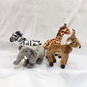 <span class=keywords><strong>Serie</strong></span> de Peluches de Animales de Zoológico: Cebra, Elefante, Jirafa, Realistas, Regalo para Niños, Souvenir, Muñeco de Peluche Suave, Venta al Por Mayor - Product Image 3