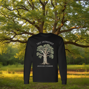 T-shirt promotionnel pour passionnés d'arbre du sycomore américain à manches longues - Product Image 3