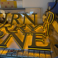 Panneau d'enseigne LED rétroéclairé personnalisé à prix d'usine, lettres rétroéclairées pour devanture de magasin, enseigne murale extérieure personnalisée, logo d'entreprise 3D en métal, enseigne LED