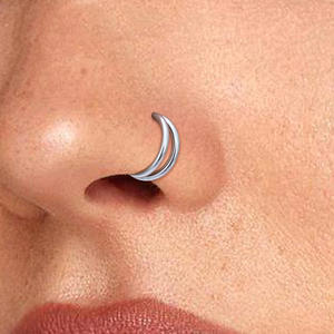 Gaby ASTM F136 टाइटेनियम नाक भेदी जेड पट क्लिकर तितली नाक के छल्ले घेरा titaniuo के लिए महिलाओं भेदी चेहरा शरीर के गहने - Product Image 6