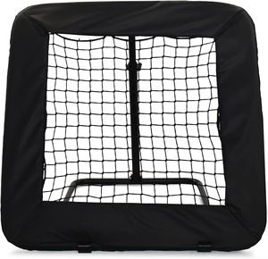 VANTUR Double Rear Support <b>Rebound</b> <b>Net</b> Enclosure <b>Football</b> Door 124x124 Printable Logo Folding Black/White - Product Image 5