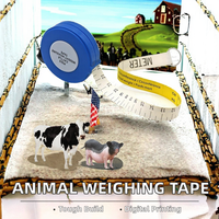Ruban à mesurer bleu Animal avec anneau de traction en acier inoxydable et marquages précis