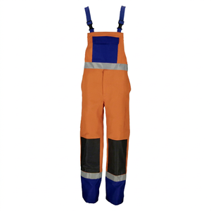 Overoles de Trabajo Unisex Naranja y Azul, Reflectantes, con Certificación CE/EU, Transpirables, Resistentes a Pinchazos, de Uso Industrial, de Poliéster - Product Image 1