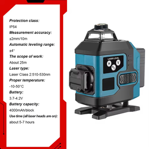 <span class=keywords><strong>Nivel</strong></span> Láser de Alta Precisión MYJ con Trípode Giratorio de 360 Grados 16 Líneas y Haz Verde de 30m - Product Image 6