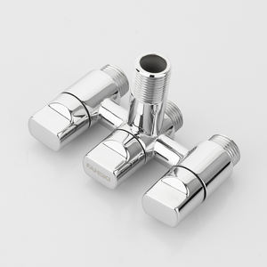 Messing Ein-Einlass-Drei-Auslass-Eckventil Waschmaschinen-Wasserhahn 1-zu-3-Verteiler-Adapter Multifunktions-Wasserhahn Chrom-Finish - Product Image 3