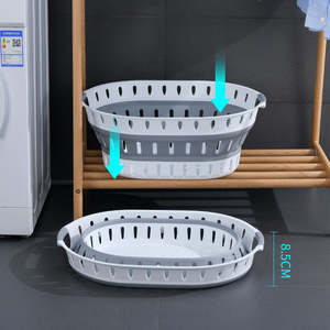 Usine directe Premium TPR poignées pliables carrés pliables en plastique paniers à linge pratique pliable panier à vêtements PP - Product Image 3