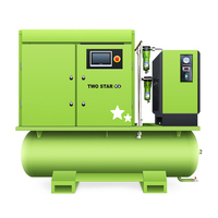 Compresseurs industriels 10hp 7.5kw Compresseur d'air 4-en-1 Compresseur d'air à vis rotatif VSD avec sécheur pour la découpe laser