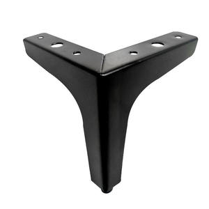 Patas Metálicas Modernas en Forma de L, Color Negro y Dorado, para Muebles de Sala de Estar o Taller, Repuesto para Sofás, Sillas y Gabinetes, Fácil Instalación - Product Image 2