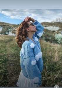 <span class=keywords><strong>Cardigan</strong></span> <span class=keywords><strong>Oversize</strong></span> Personalizzato da <span class=keywords><strong>Donna</strong></span>, Stile Y2k Streetwear, Top Corto Lavorato a Maglia con Maniche Lunghe - Product Image 3