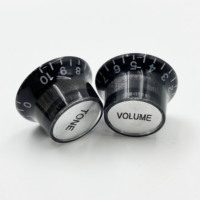 Guitar Accessories 4Pcs Set LP SG Electric Guitar Aluminum Top Speed Knobs 2T2V Volume Tone Potentiometer Control Knobs