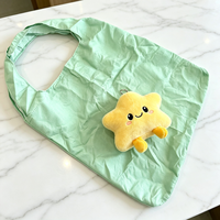 Porte-clés en peluche personnalisé écologique, sac en peluche portable vert, jouet personnalisé unique, breloque de sac en peluche personnalisée de haute qualité