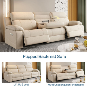 Modern Fabric Power Reclining 3 Seater Couch With USB Ports Living Room Furniture Set Wholesale Recliner 260422 Modern Fabric Po - Product Image 5