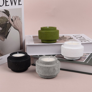 Cement Scented <b>Candle</b> Jar Round Soy Wax Minimalist Home Decor Birthday <b>Gift</b> - Product Image 4