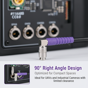 Câble coaxial HD-SDI BNC mâle vers Mini BNC 1.0/<span class=keywords><strong>2.3</strong></span> à angle droit pour vision industrielle - Product Image 4