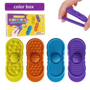 Jouet sensoriel texturé en silicone 4 pièces, nouveauté 2026, pour soulager le stress, adapté aux enfants de 5 à 7 ans - Jouets pour enfants - Product Image 5