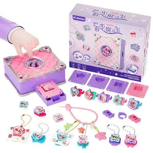 Hot Selling 67PCS Girl DIY Toy Magic Book Rings And Pendants Fun Play Accessories Jewelry Set Regalo Para Ninas