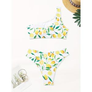 Traje de Baño de Verano para Niñas, Personalizable, con Estampado Floral, Conjunto de 2 Piezas, Top sin Mangas y Pantalones Cortos, Servicio OEM Disponible - Product Image 5