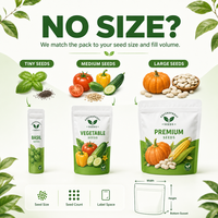 Emballage de semences de légumes personnalisé sac en plastique emballage d'étanchéité répétable pour les semences agricoles économiques feuille holographique Mylarbag