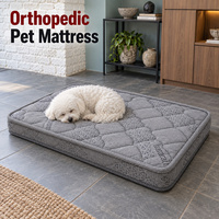 Matelas orthopédique personnalisé pour chien avec option de hauteur de 8 cm, housse matelassée et emballage à marque privée pour les gammes de produits pour animaux de compagnie