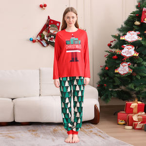เซ็ตชุดนอนเนื้อนุ่มให้ความอบอุ่นในวันคริสต์มาสชุดครอบครัวพิมพ์ลายได้ตามต้องการ - Product Image 5