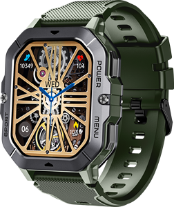 Smartwatch Alan C28 con Logo Personalizzato - Display AMOLED, Ricarica Wireless, SOS, Impermeabile IP68, Cassa in Lega, Cinturino in Gomma, Touch Screen - Product Image 3