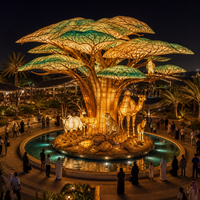 Présentoirs de lanternes sur le thème de la faune pour les événements nocturnes des zoos et les attractions dans le désert
