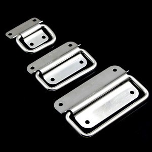 Poignée de tiroir rectangulaire pliable en acier inoxydable, antirouille, pour meubles industriels - Product Image 1