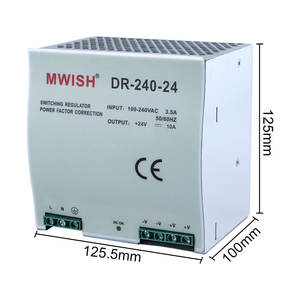 スマート検出MwishDr-240-24 240W 24V10Aアクセス制御システムDin RailSmpsスイッチング電源 - Product Image 2