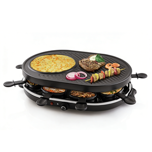 Grill de table électrique sans fumée pour l'intérieur avec poêles et spatules, plaque de cuisson antiadhésive pour jusqu'à 8 <span class=keywords><strong>personnes</strong></span>, idéal pour les fêtes et les moments en famille - Product Image 1